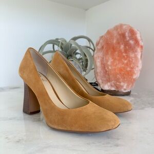Vince Camuto Tan Suede Villona Pumps